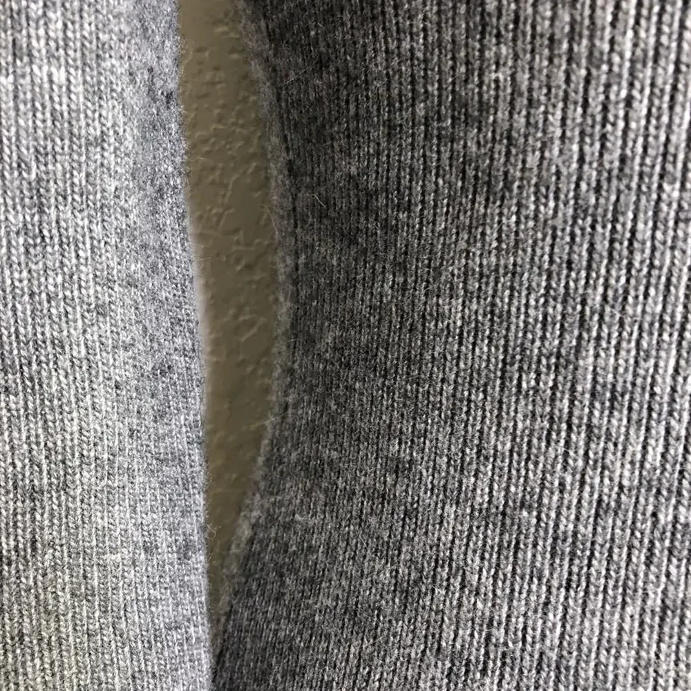 Soft Surroundings gray scoop neck ribbed knit sweater size Petite Small SP